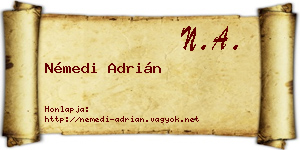 Némedi Adrián névjegykártya
